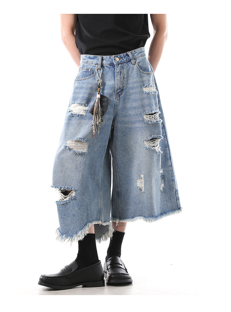 Jeans irregular cropped