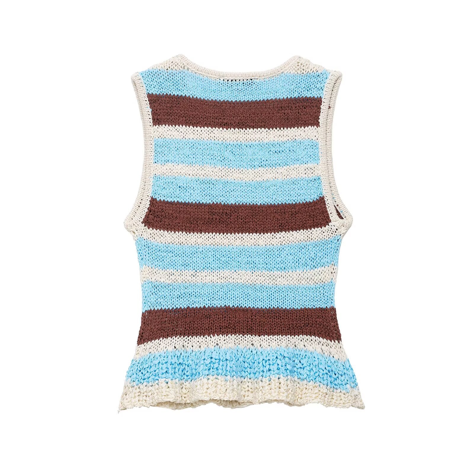 Top de punto sleeveless