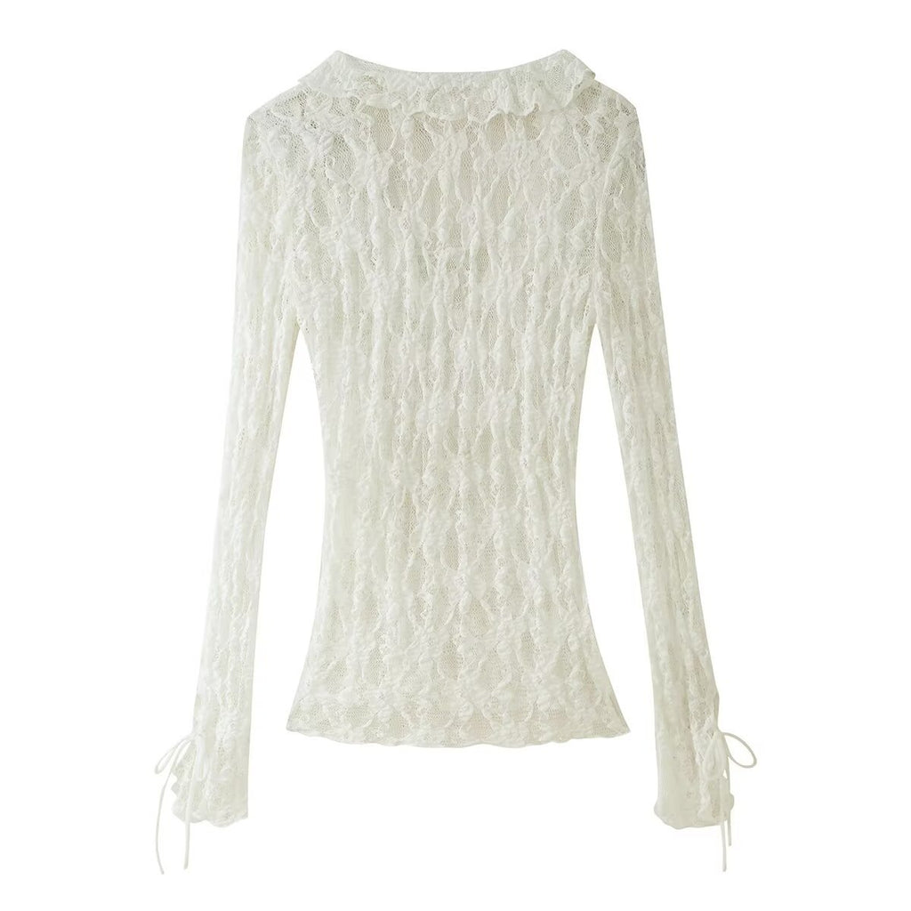 Camiseta encaje volantes