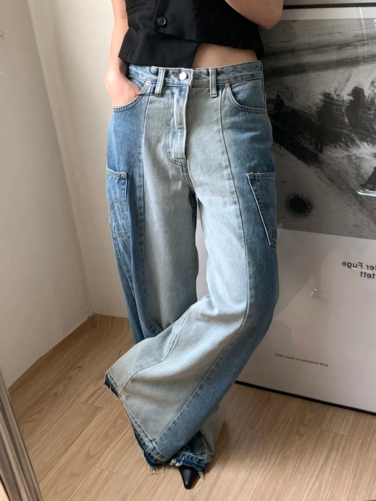 Jeans mezclilla patchwork