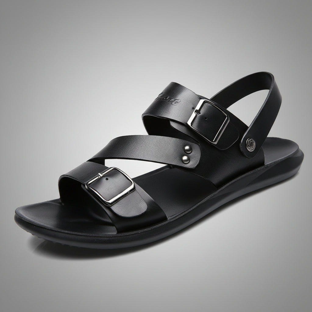 Sandalia plana hebilla