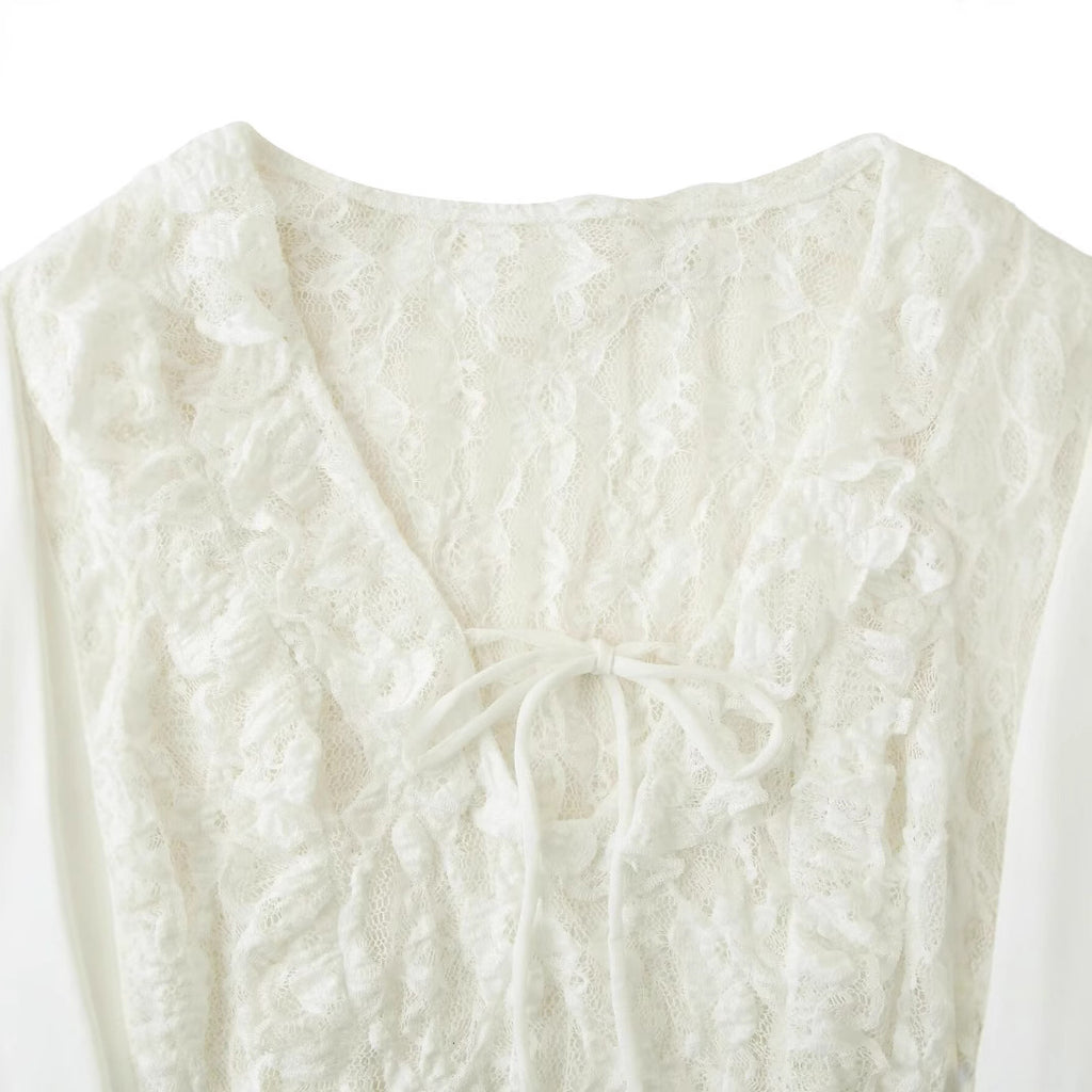 Camiseta encaje volantes