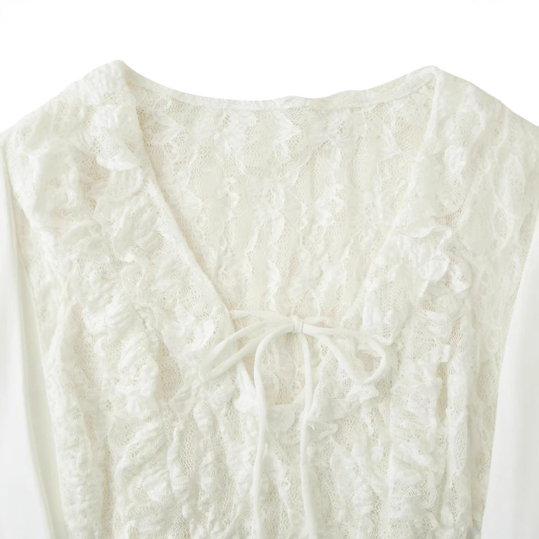 Camiseta encaje volantes