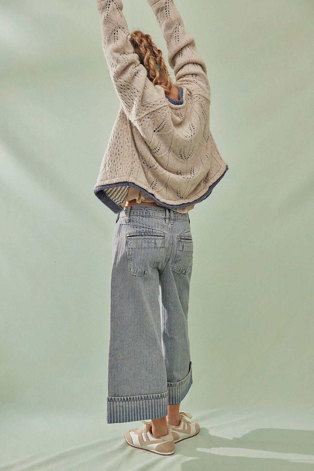 JEANS WIDE LEG RAYAS