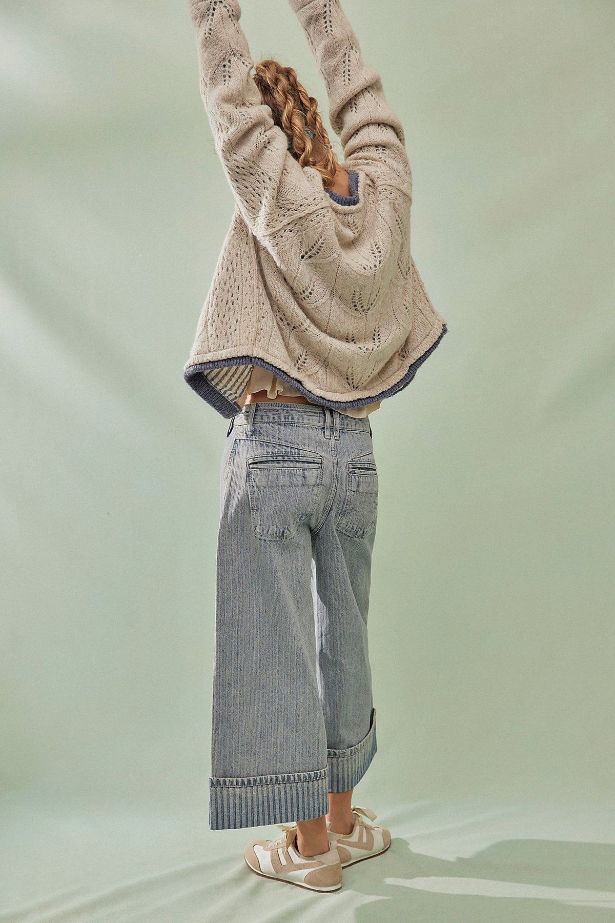 JEANS WIDE LEG RAYAS