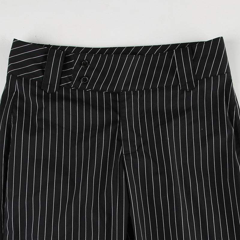 Pantalones low waist rayas