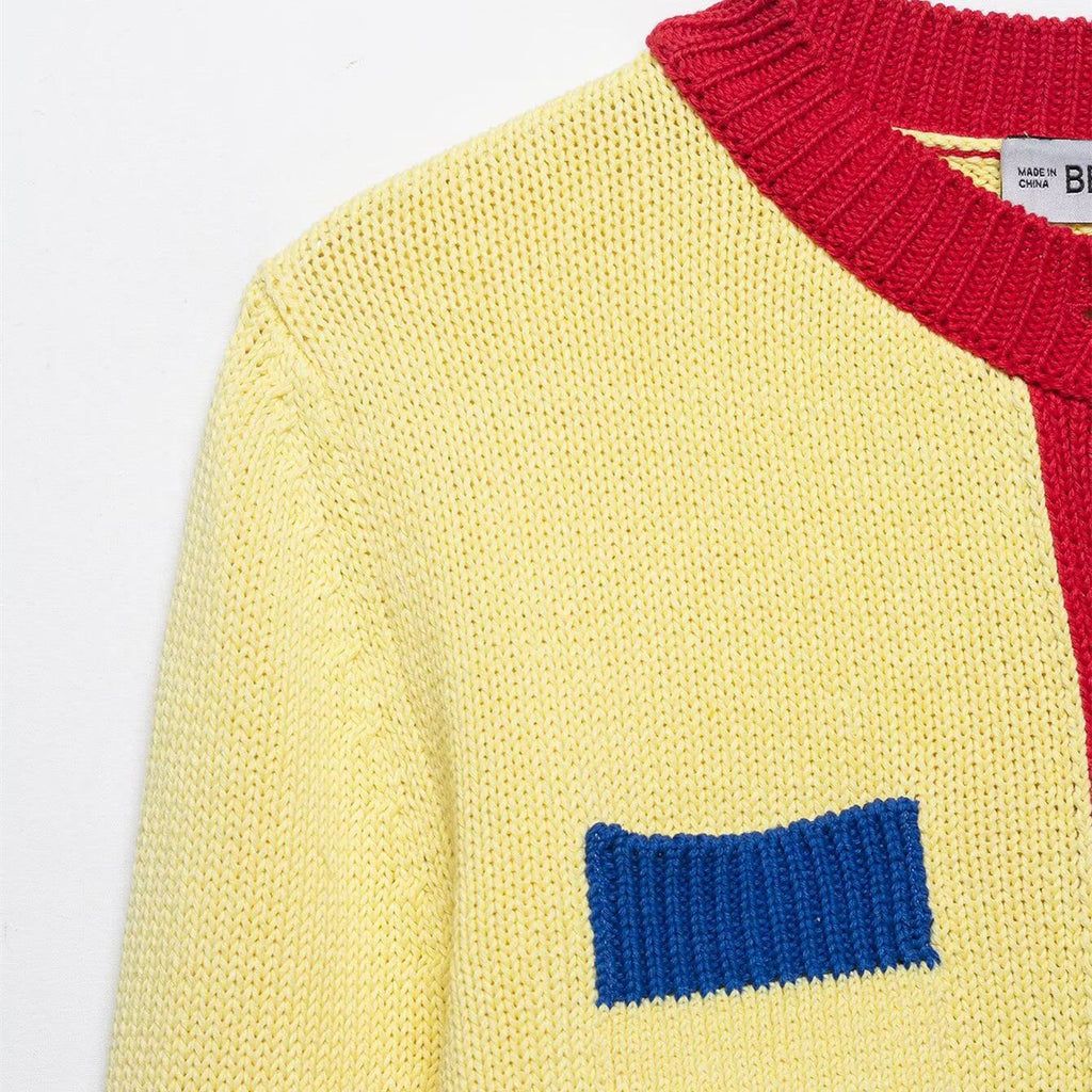 CHAQUETA PUNTO COLOR-BLOCK