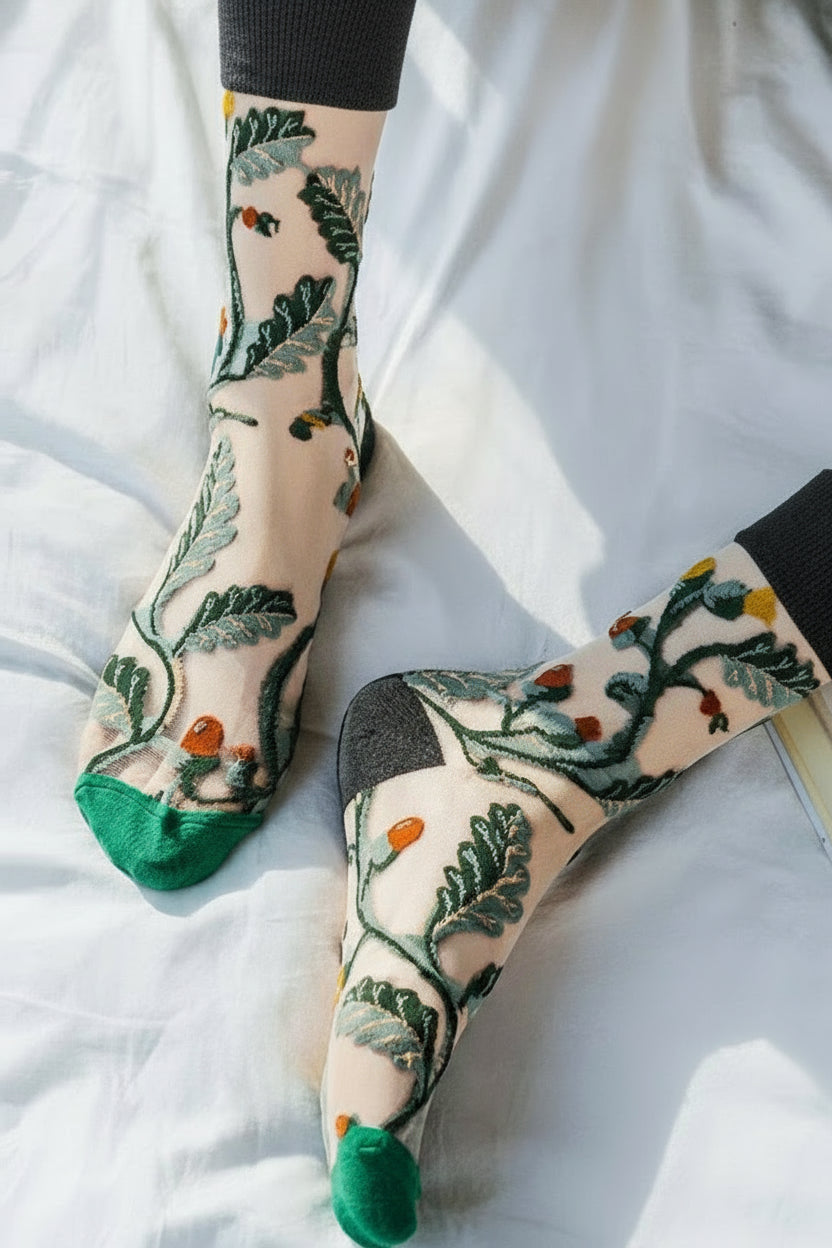 Calcetines muselina flor