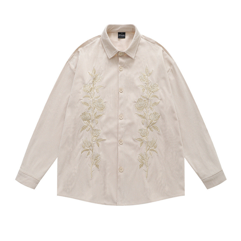 Camisa retro cuello-vuelto