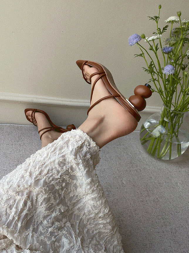 Sandalia tacón esfera