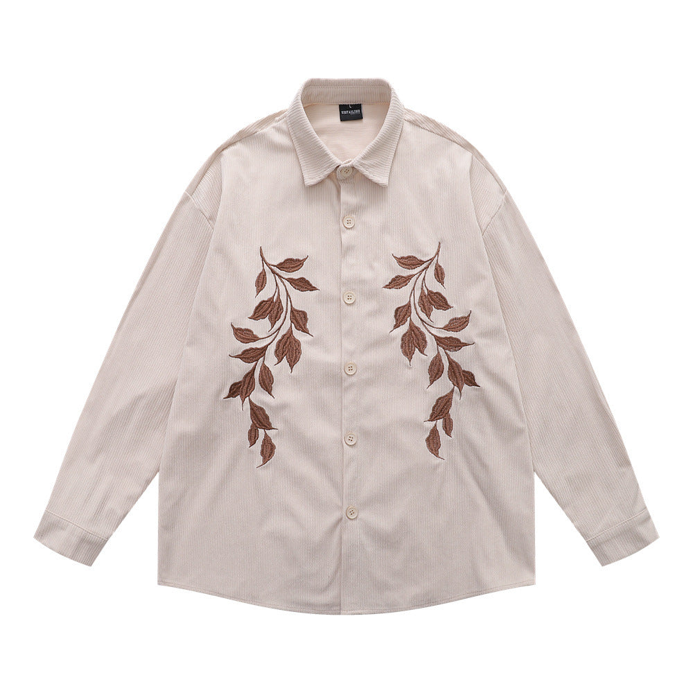 Camisa bordado loose-fit