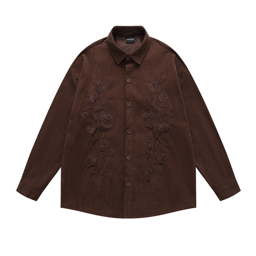 Camisa retro cuello-vuelto