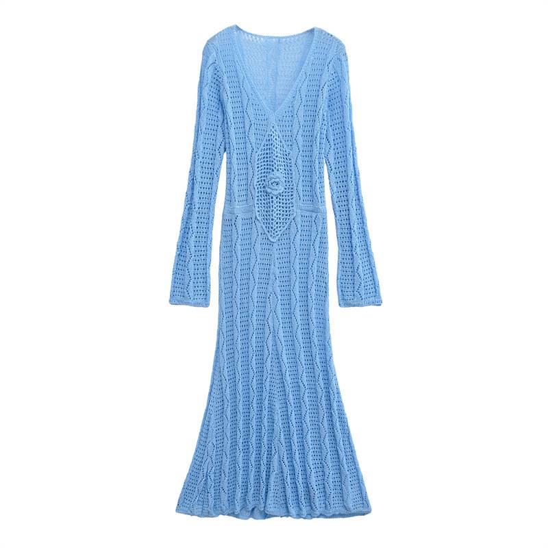 VESTIDO MIDI PUNTO-CALADO