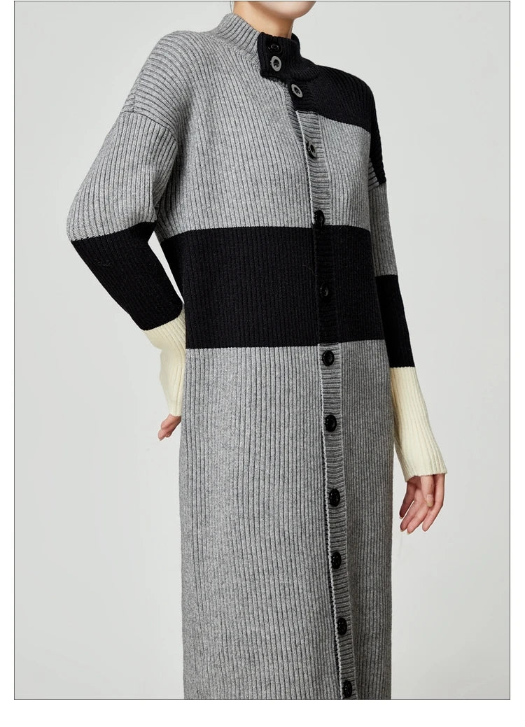 Vestido punto mock neck