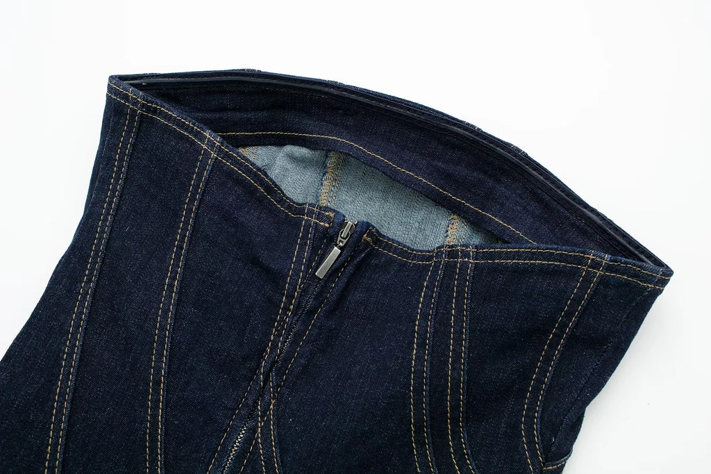 Vestido Denim off shoulder