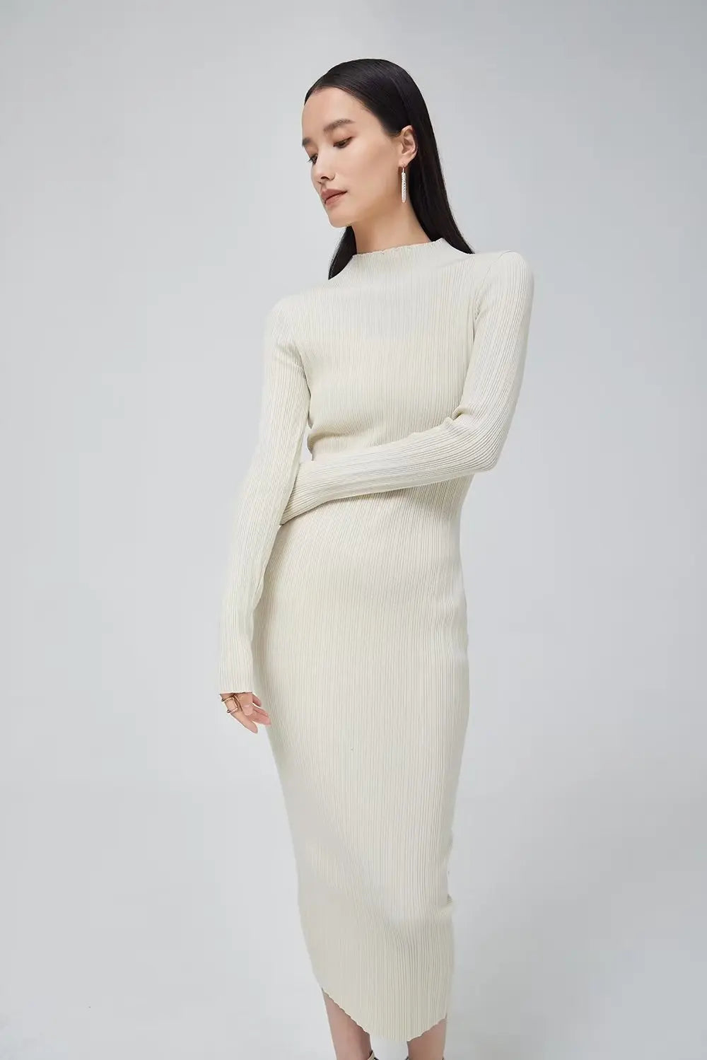 Vestido midi perkins
