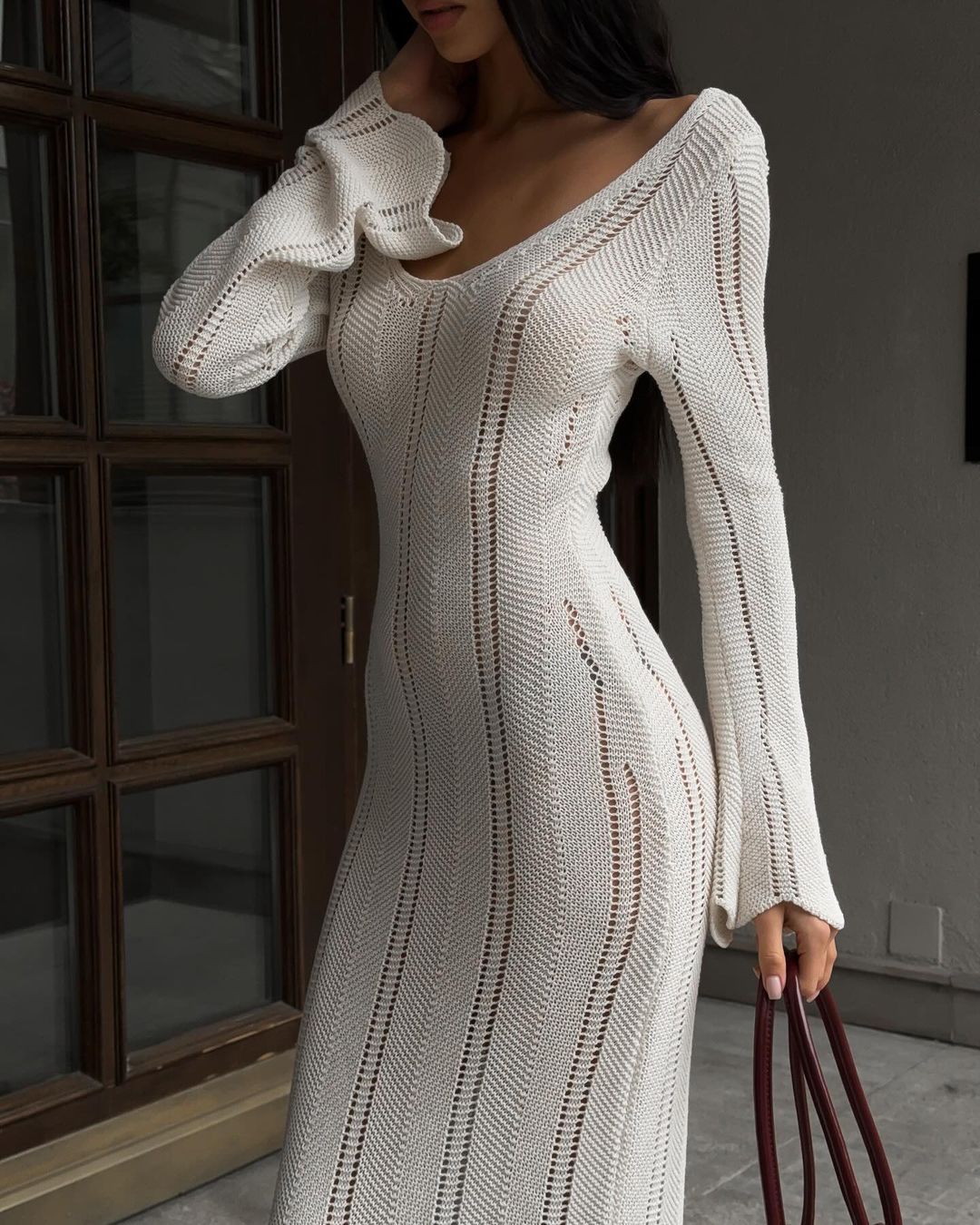 Vestido maxi punto
