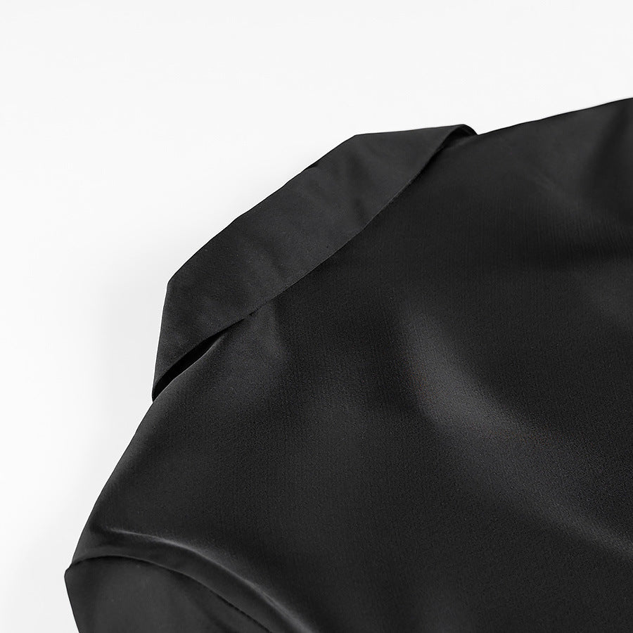 Camisa cordones satinada