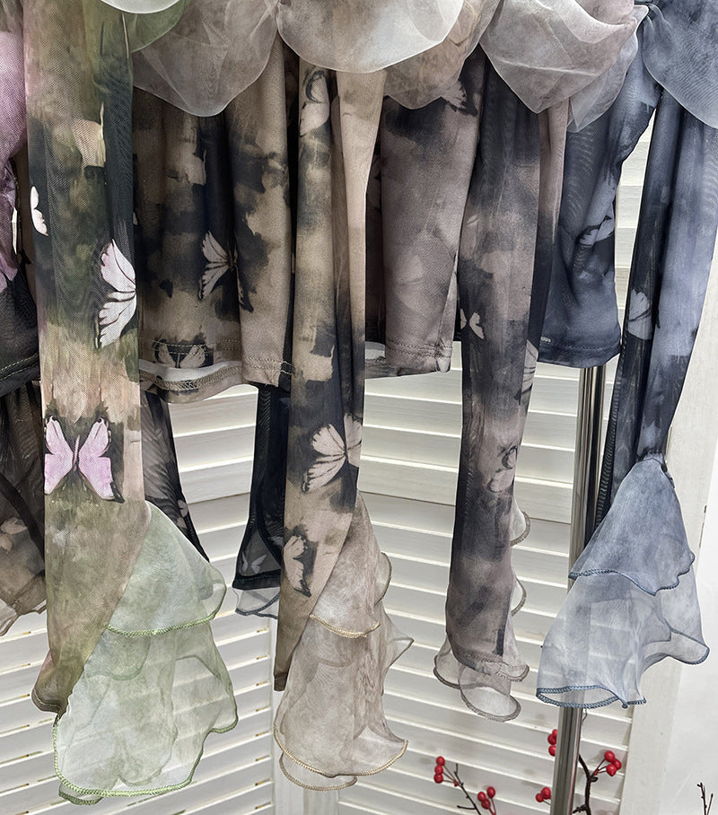 Camiseta off-shoulder muselina